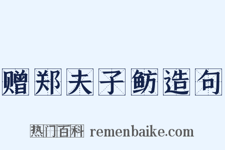 赠郑夫子鲂造句是什么意思的图片